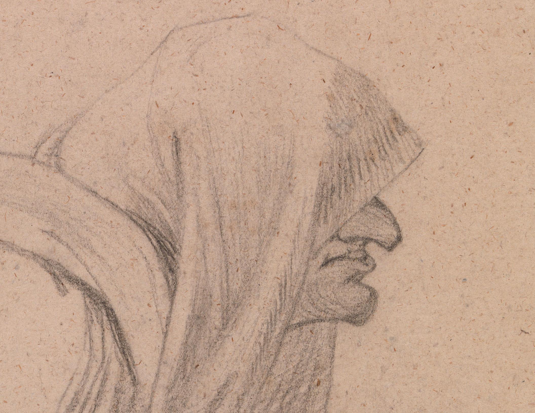 Zeichnung einer gefangenen Frau (Braun), Figurative Art, von Henry Fuseli
