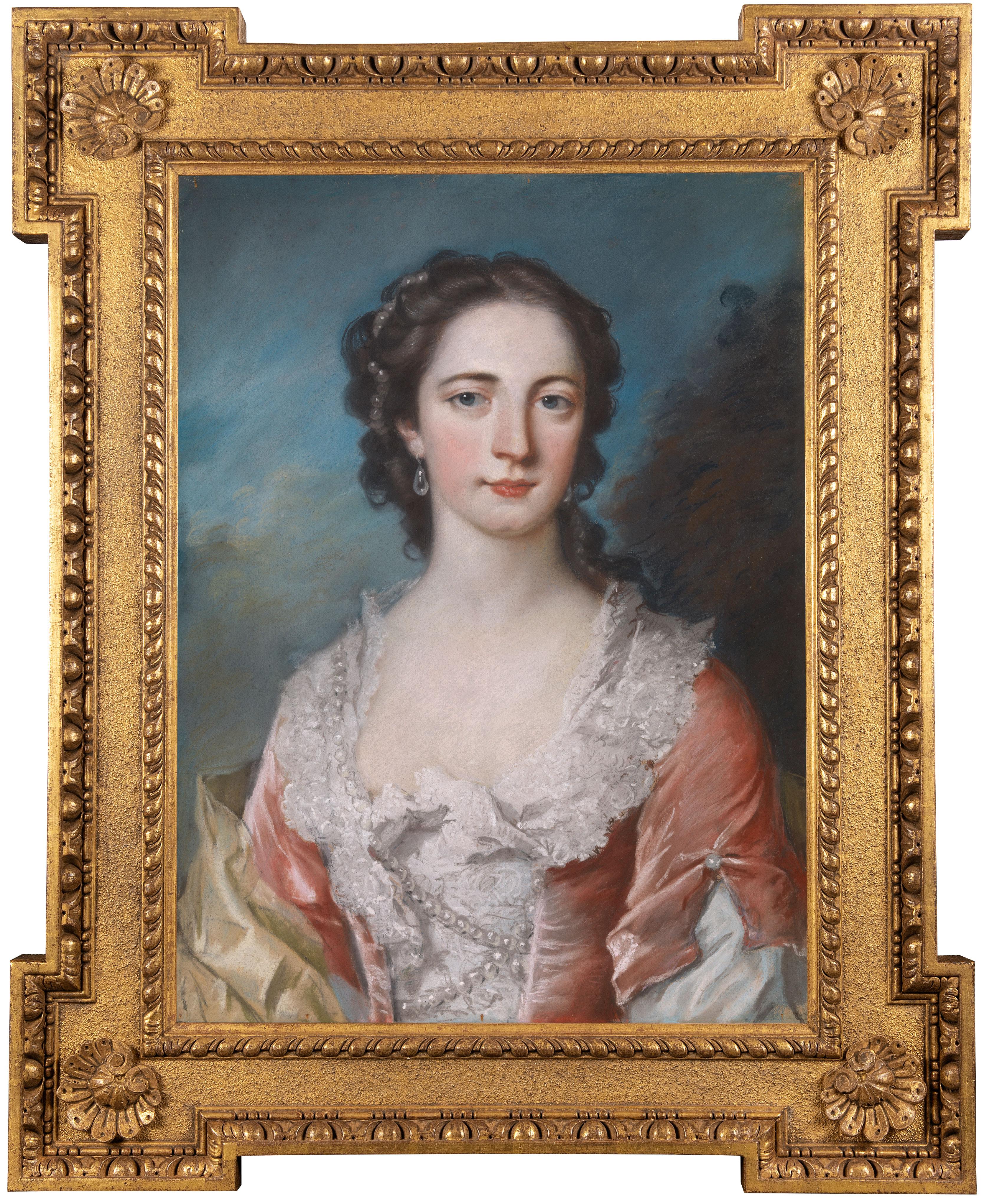 William Hoare of Bath Portrait - 18th century pastel portrait of Lady Norris