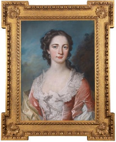 Antique 18th century pastel portrait of Lady Norris