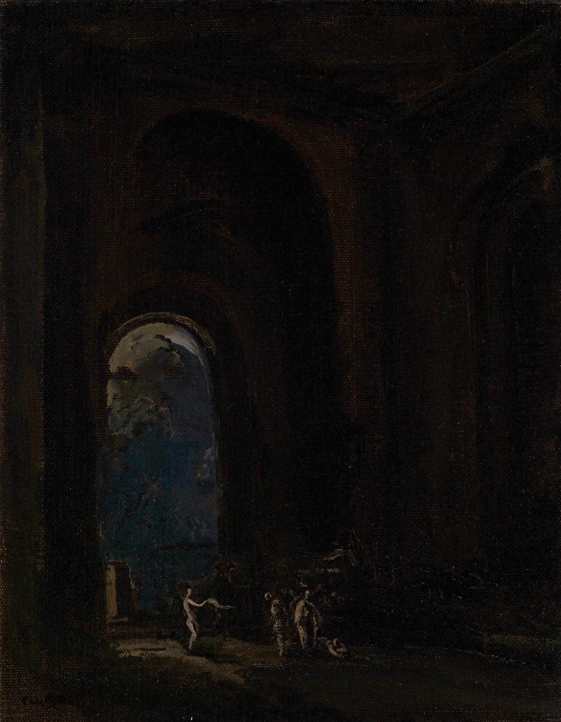 Ölgemälde des 20. Jahrhunderts mit dem Titel „Der unbekannte Eck“ – Painting von James Pryde