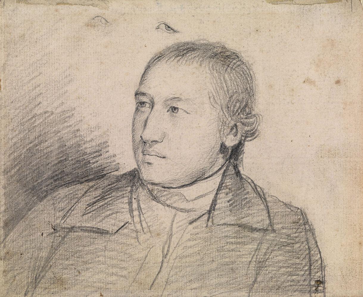 George Romney Portrait - 18th century portrait drawing of the Rev. William Atkinson