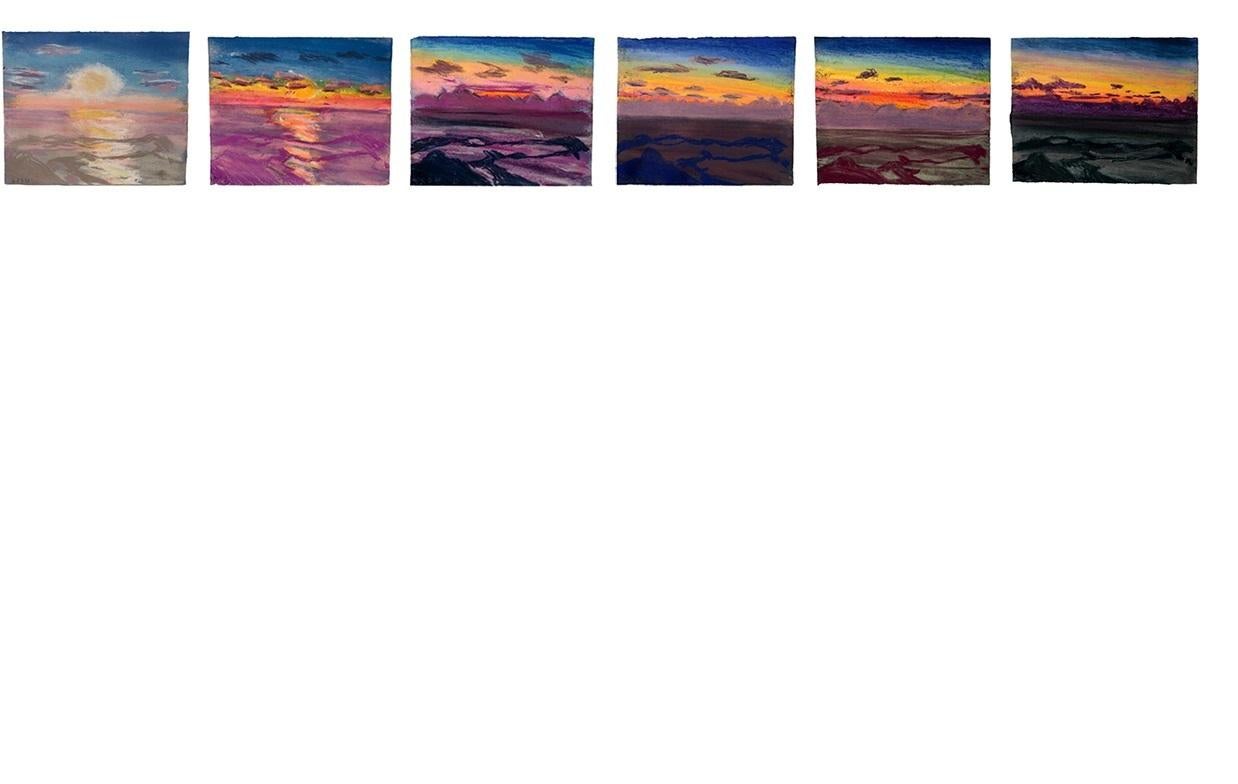 Christian Brechneff Landscape Art - Pic Paradis Sunset Pastel Series 2