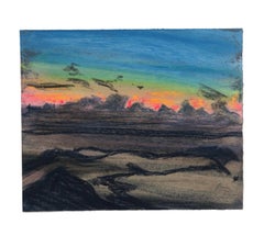 Single Sunset Pastel, nature. landscape, colorful