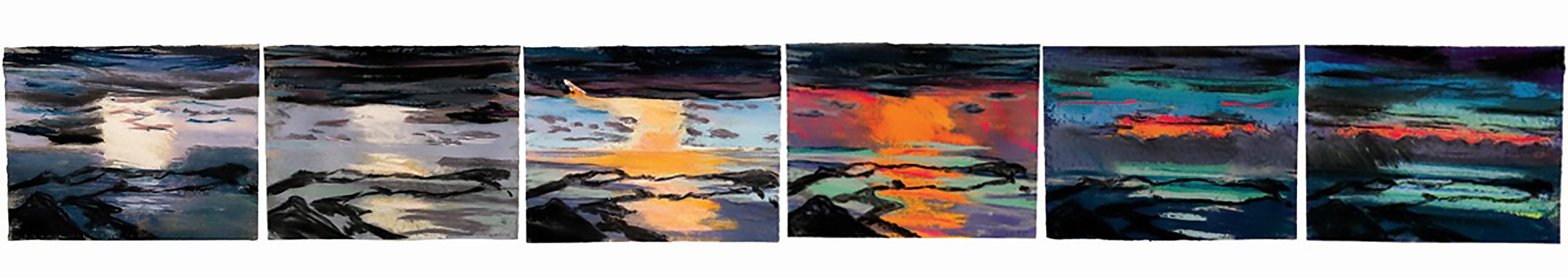 Christian Brechneff Landscape Art - Pic Paradis Sunset Pastel Series 17, nature, landscape, colorful