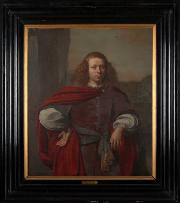 Nicolas Maes Portrait Painting - Portrait of a Gentleman in Three-Quarter-Length