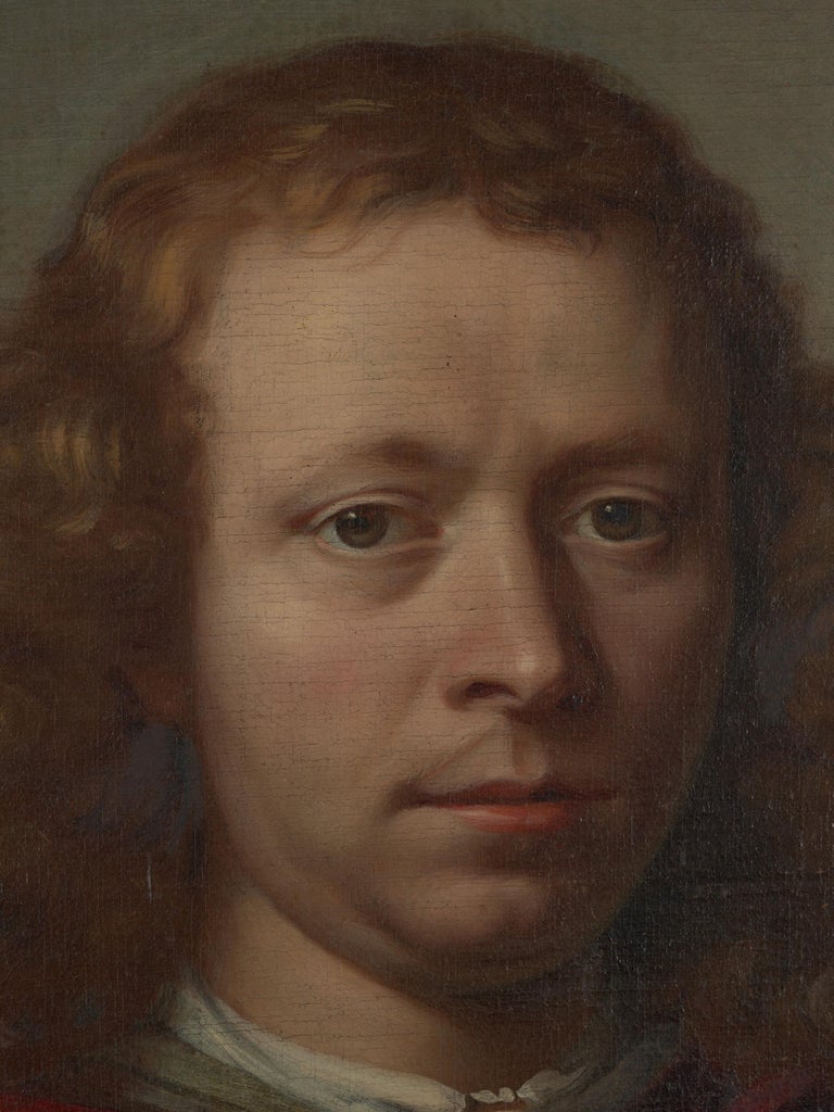 Portrait of a Gentleman in Three-Quarter-Length - Black Portrait Painting by Nicolas Maes