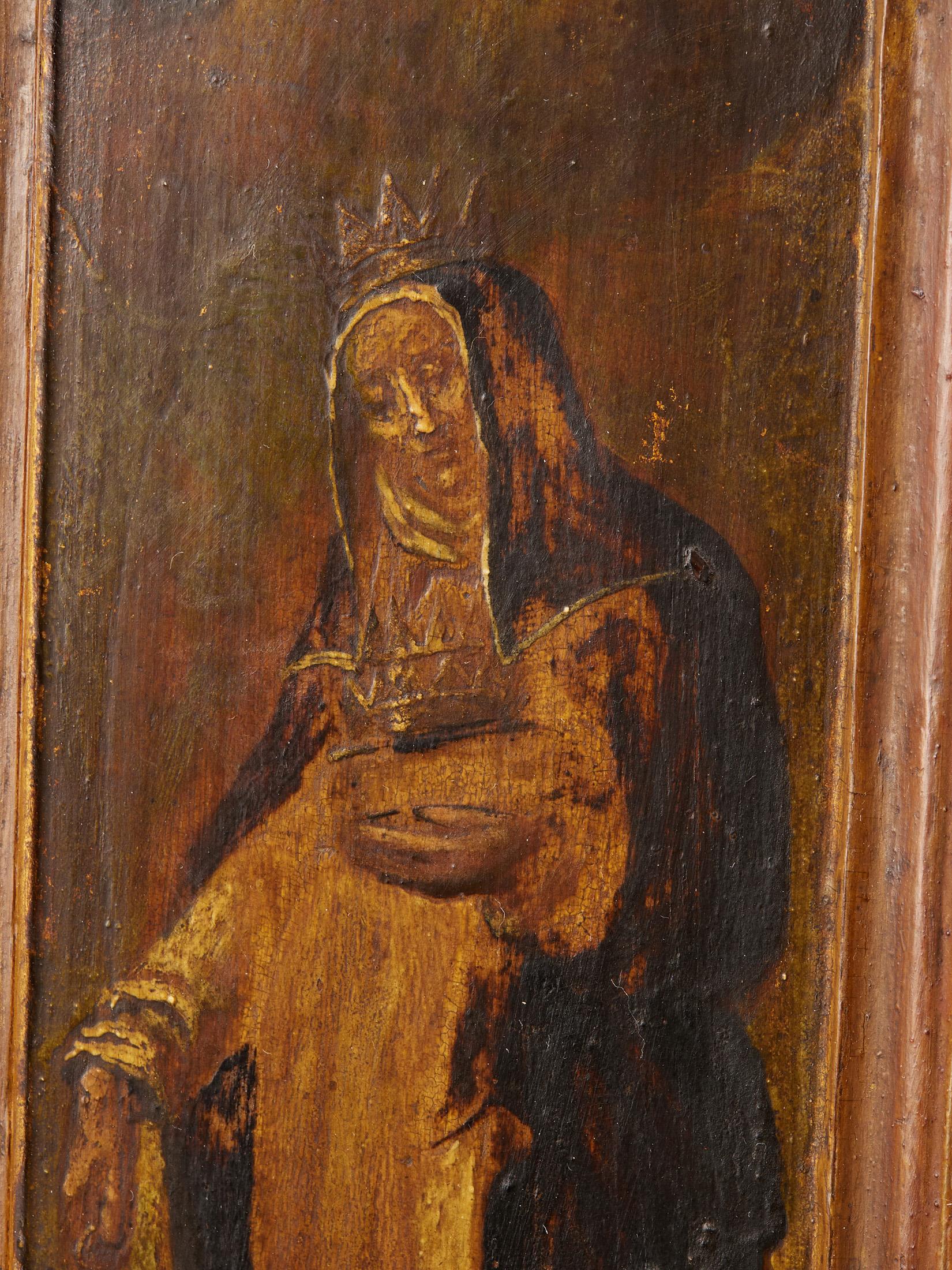 18th C, Flemish School, Madonna and Child in a Wooden Shrine  6