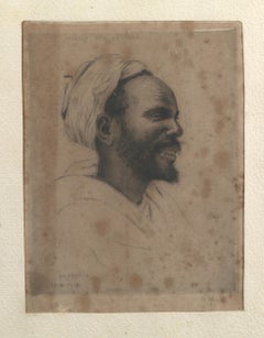 Portrait of an Oriental Man with Turban, Etching