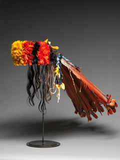 Colourful Neck covering Headdress "Myhara"  from the Rikbaktsa people in Brasil