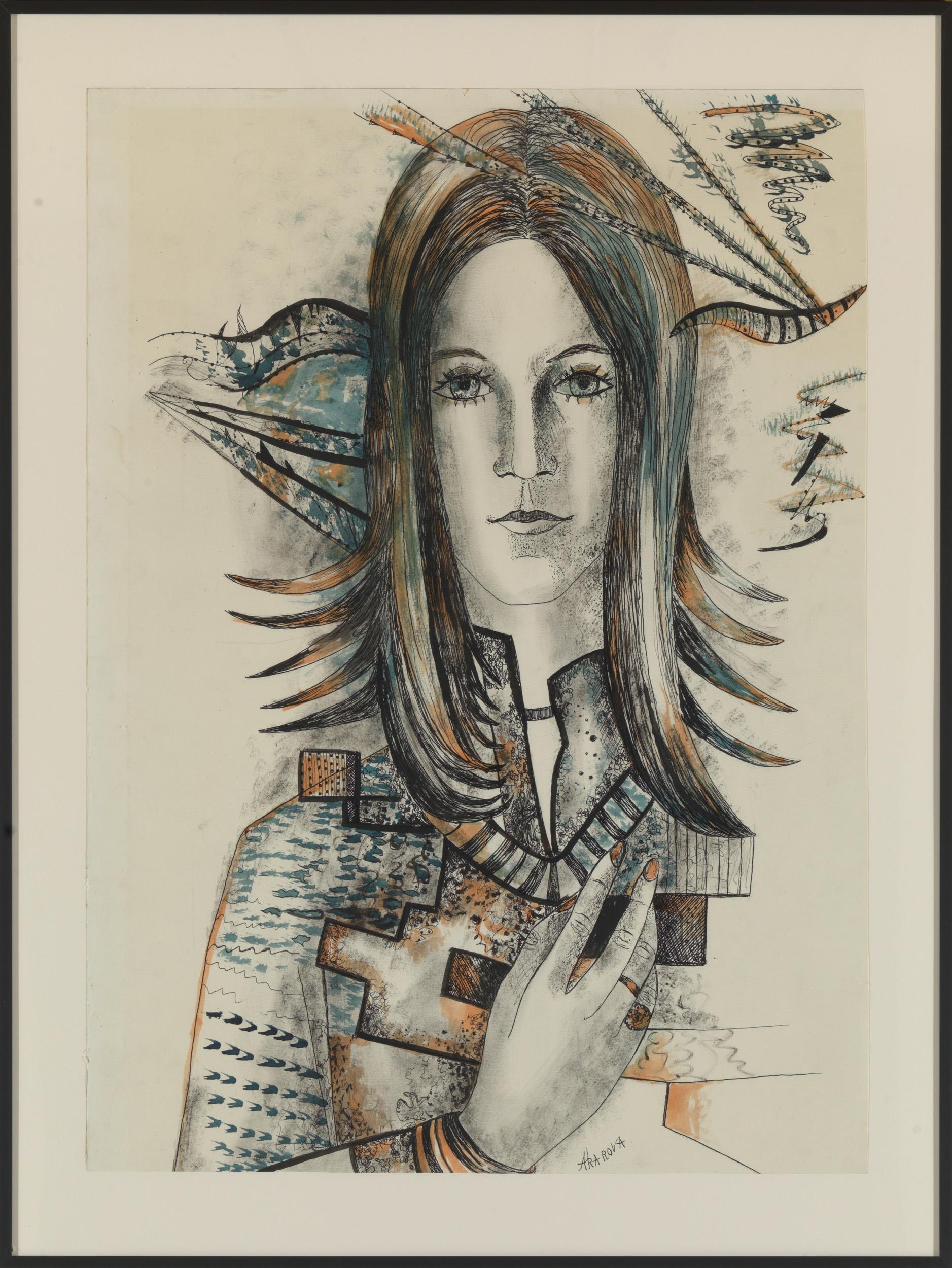 Akarova Marguerite (Sint-Joost-Ten-Node, 1904 - Elsene, 1999), Self-Portrait, Zeichnung auf Papier, 61 x 81cm, gerahmt und signiert

Marguerite Acarin (30. März 1904, in Saint-Josse-ten-Noode - 24. Juni 1999, in Ixelles) war eine belgische Tänzerin,