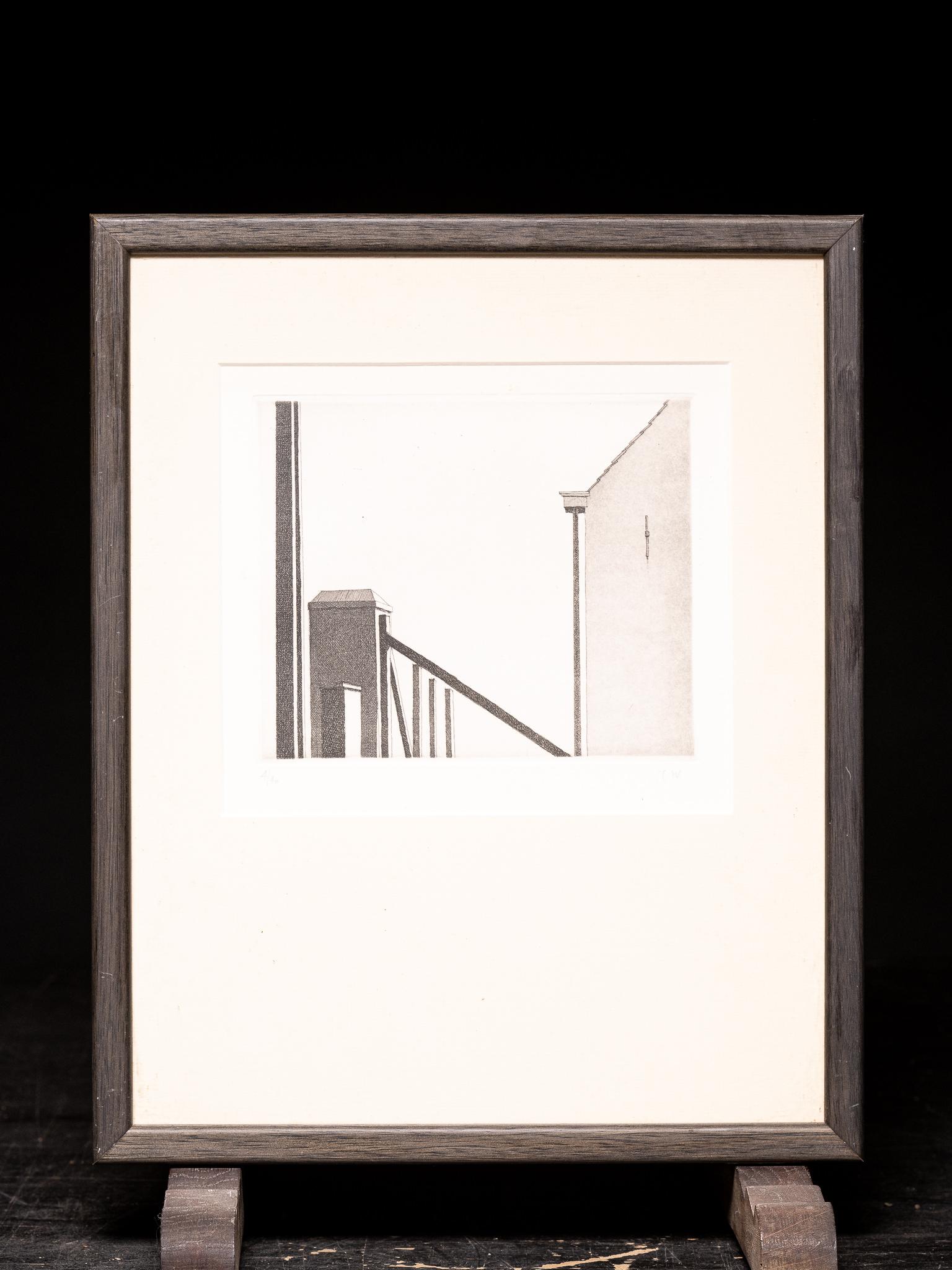 Three framed geometric Drawings.Two initialed J D 4/40.One not signed same hand. For Sale 2