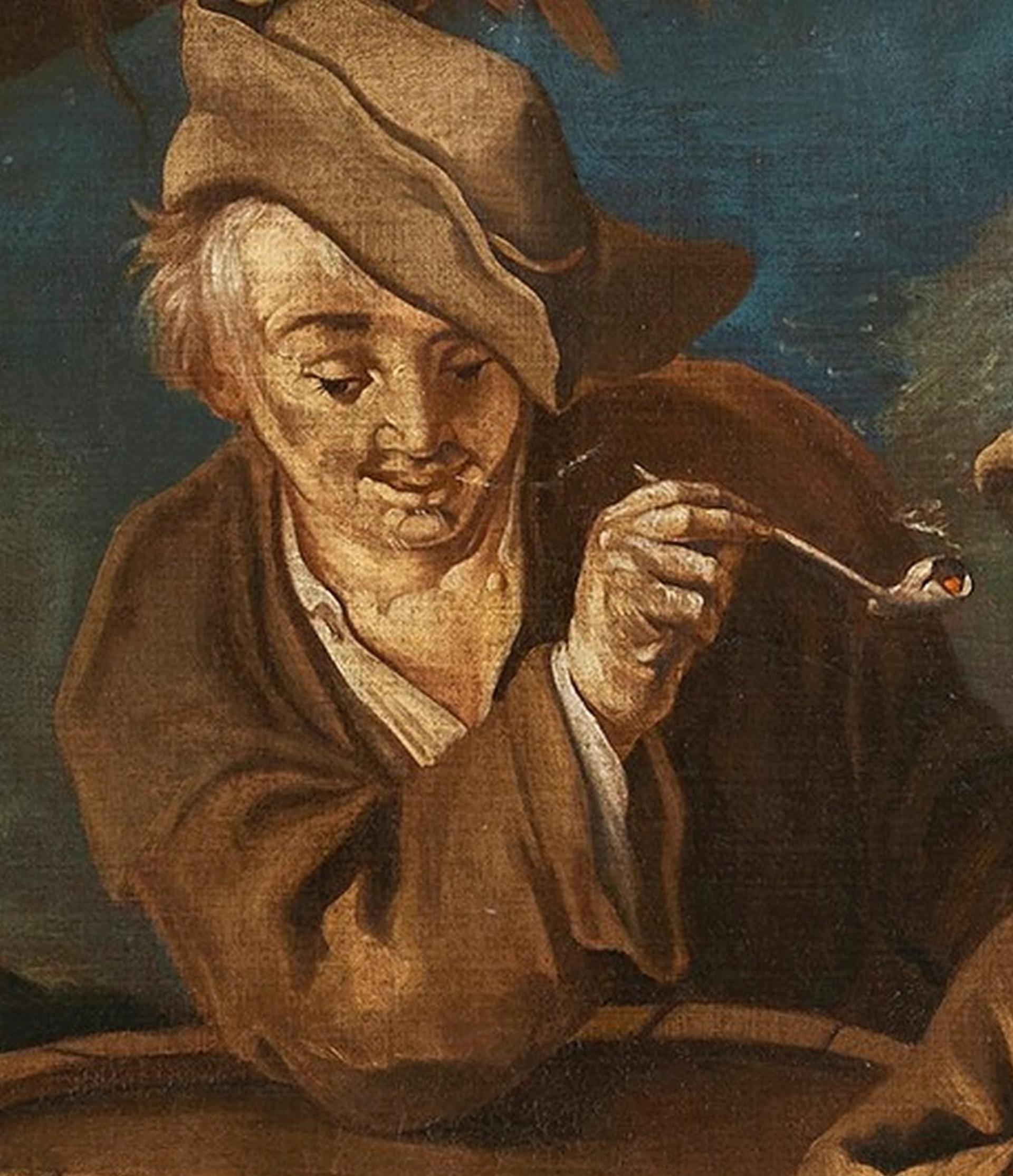 18th Century Cipper Todeschini Card Players CardShaperper Oil on Canvas Yellow 6