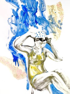 Bather, 40x30cm, monotype/paper