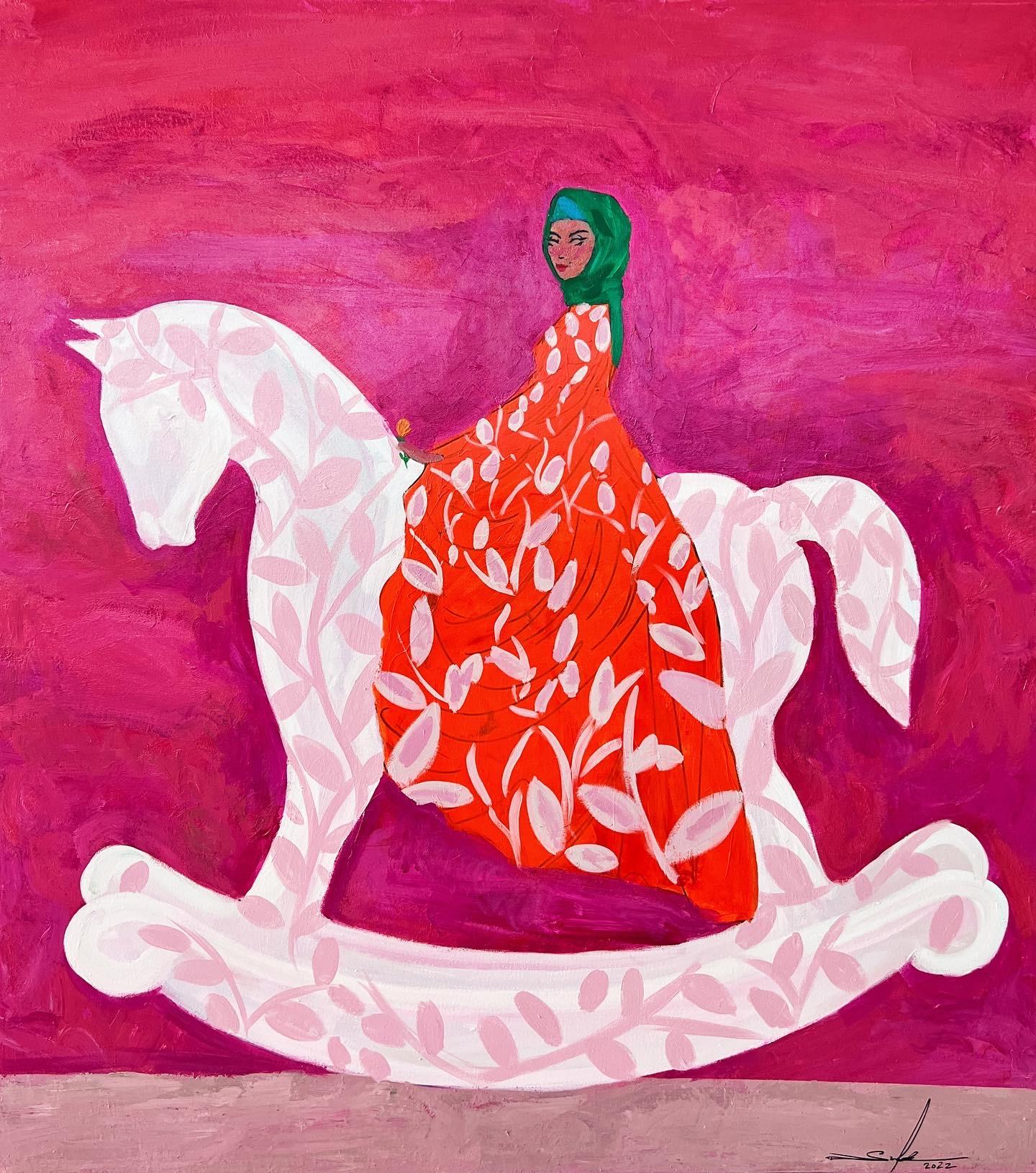 Young Horsewoman,  100x90cm
