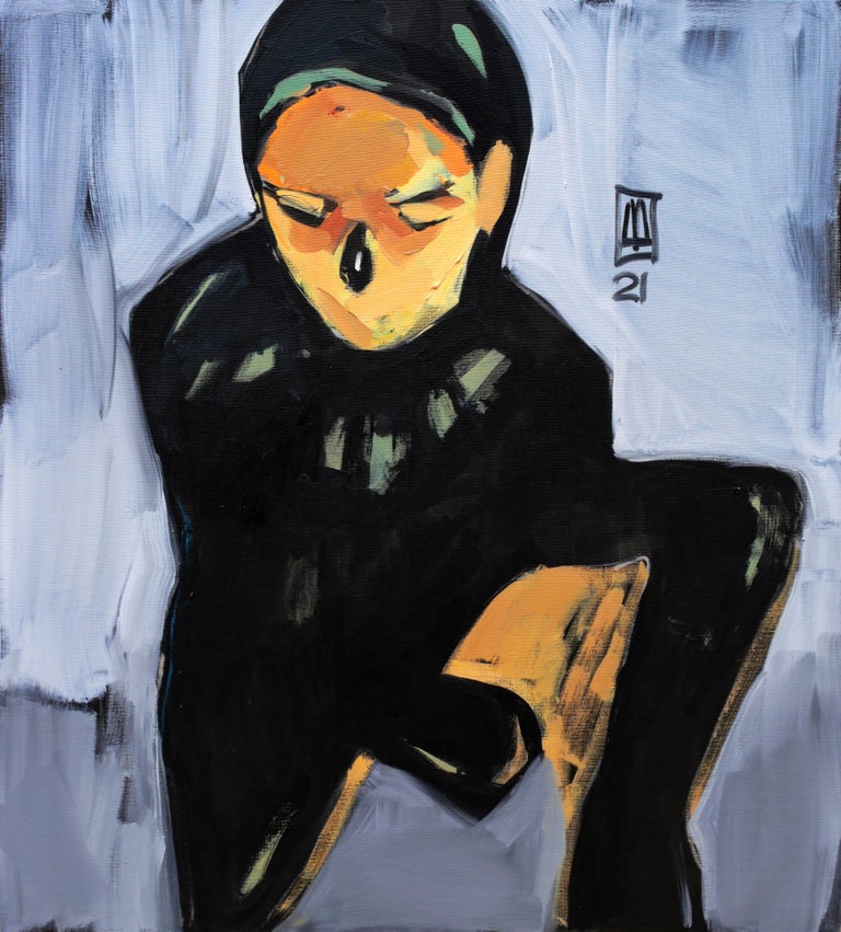 Anastasiia Danilenko - Fallen angel, 100x90cm For Sale at 1stDibs