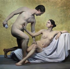  SATURNUS E CYBELE, 190x190cm, canvas, oil, golden potal