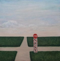 At the crossroads, 50x50cm