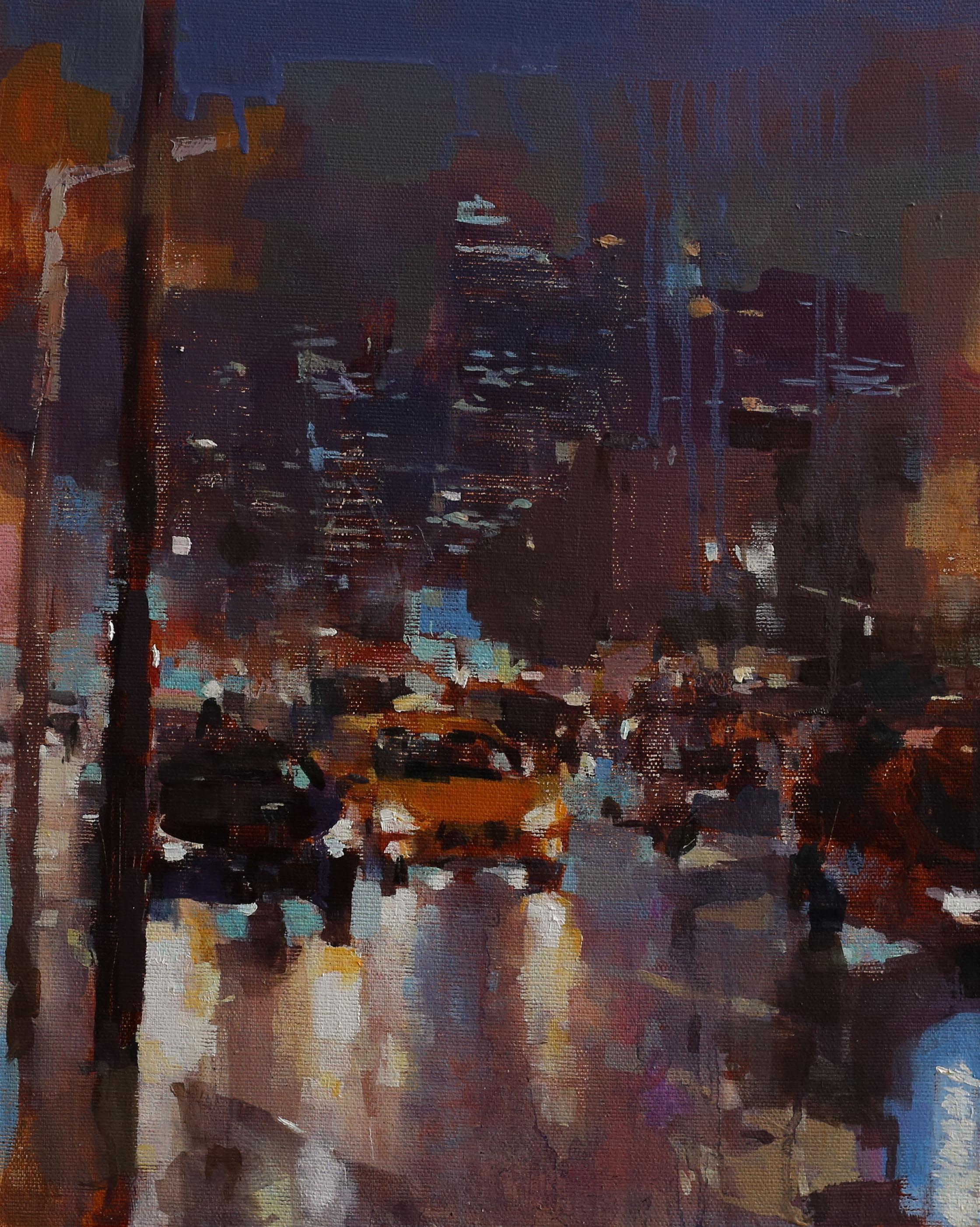 Abstract Painting Nikita Pavlov - Embouteillage en ville, 60x40cm