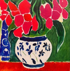 Vaso con fiori, 60x60cm
