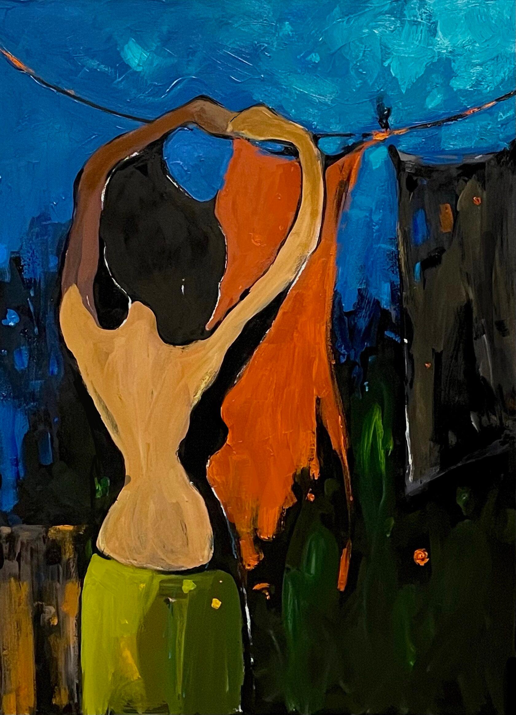 Sofiya Akimova  Figurative Painting - Peaches, 110x80cm