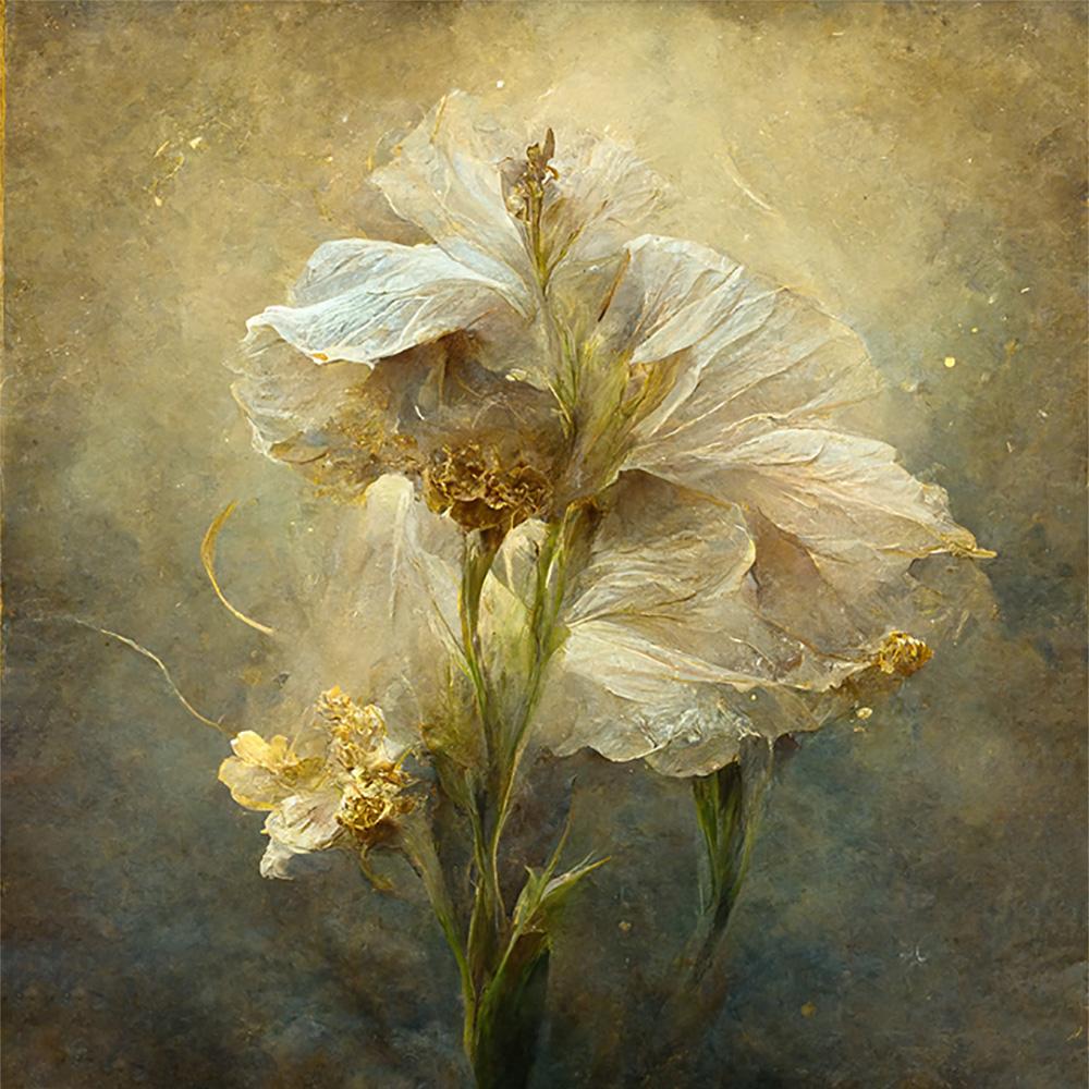 Iris, 100x100cm, print on canvas
