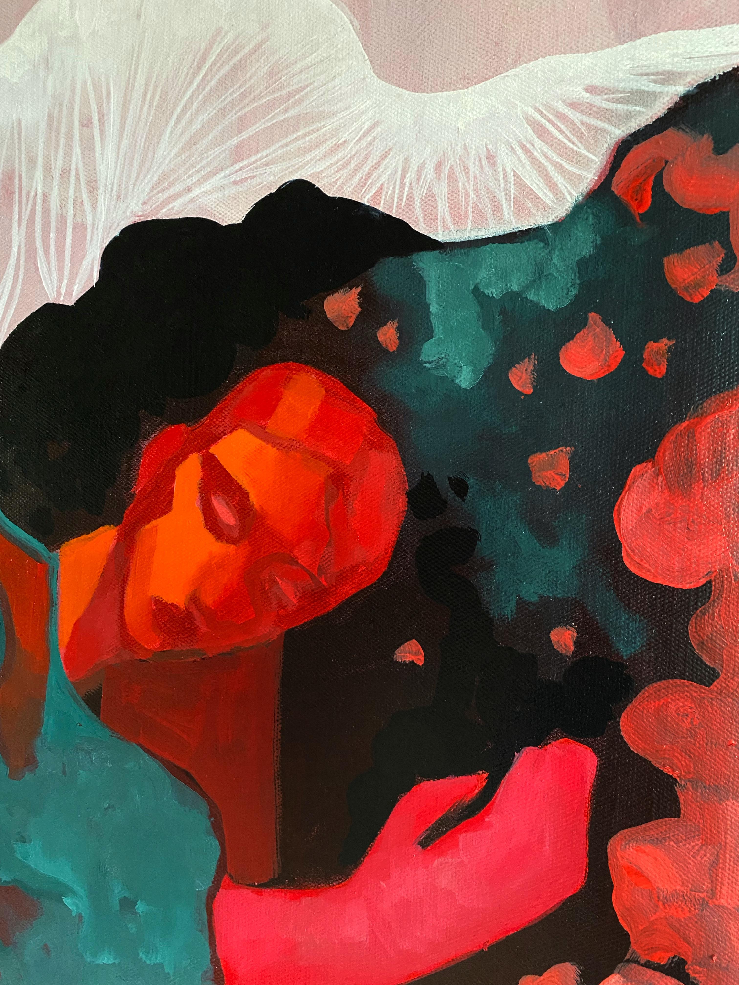 Sleepers, 70x98cm - Contemporary Painting by Ekaterina Nikitina
