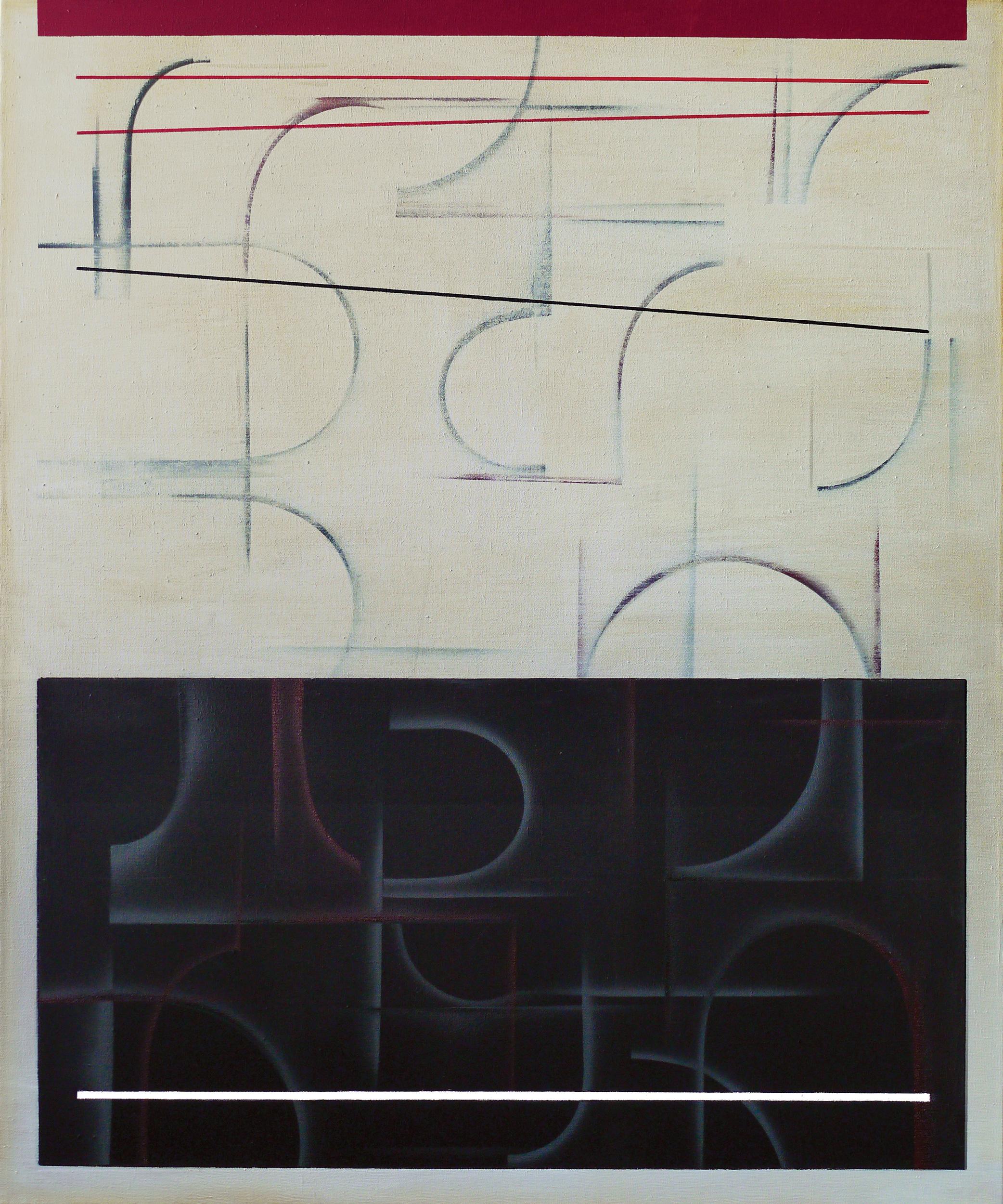 Olga Rikun Abstract Painting - labyrinths, 120x100cm