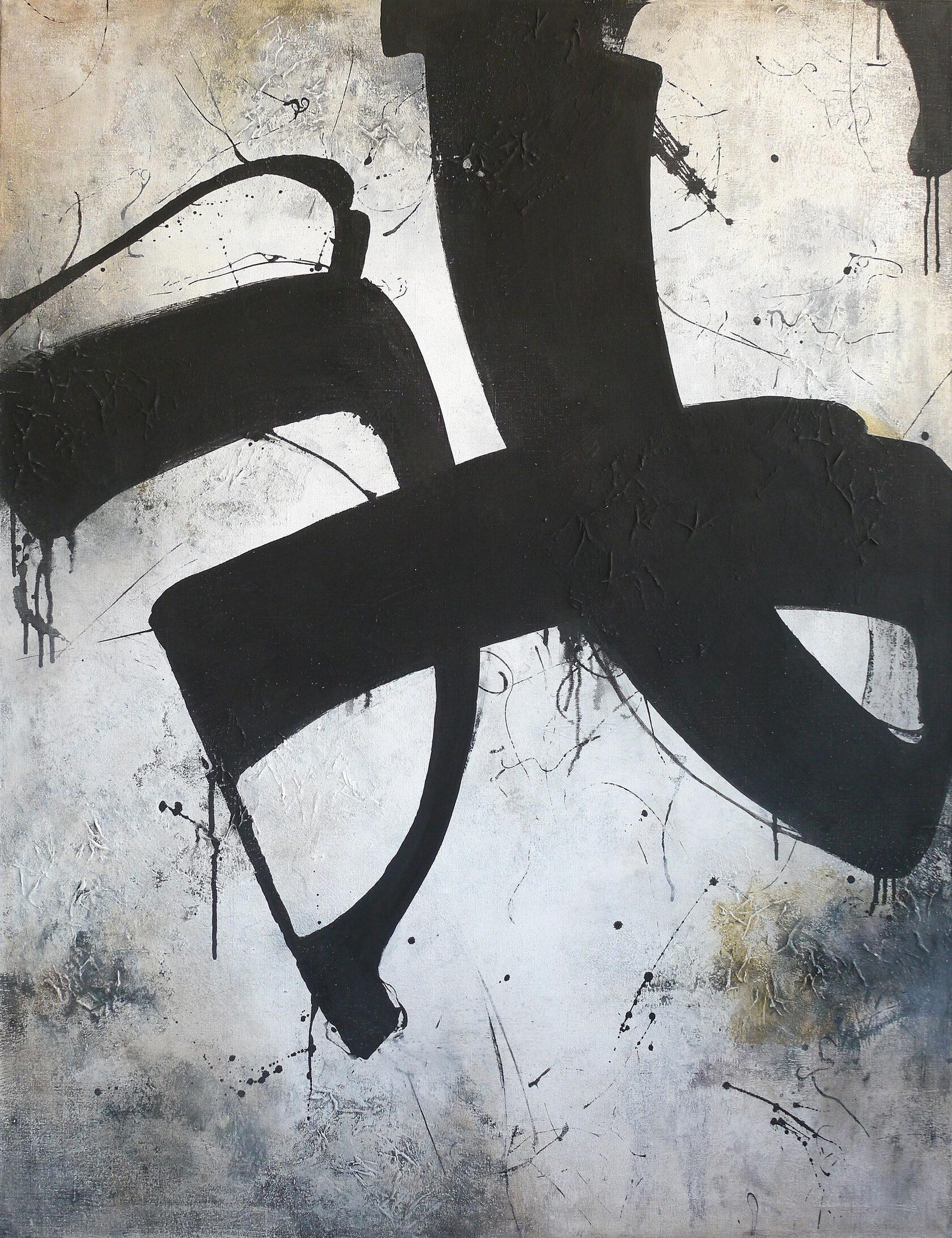KATANA/SIGNS, 2023, 130 x 100 cm - Art by Olga Rikun