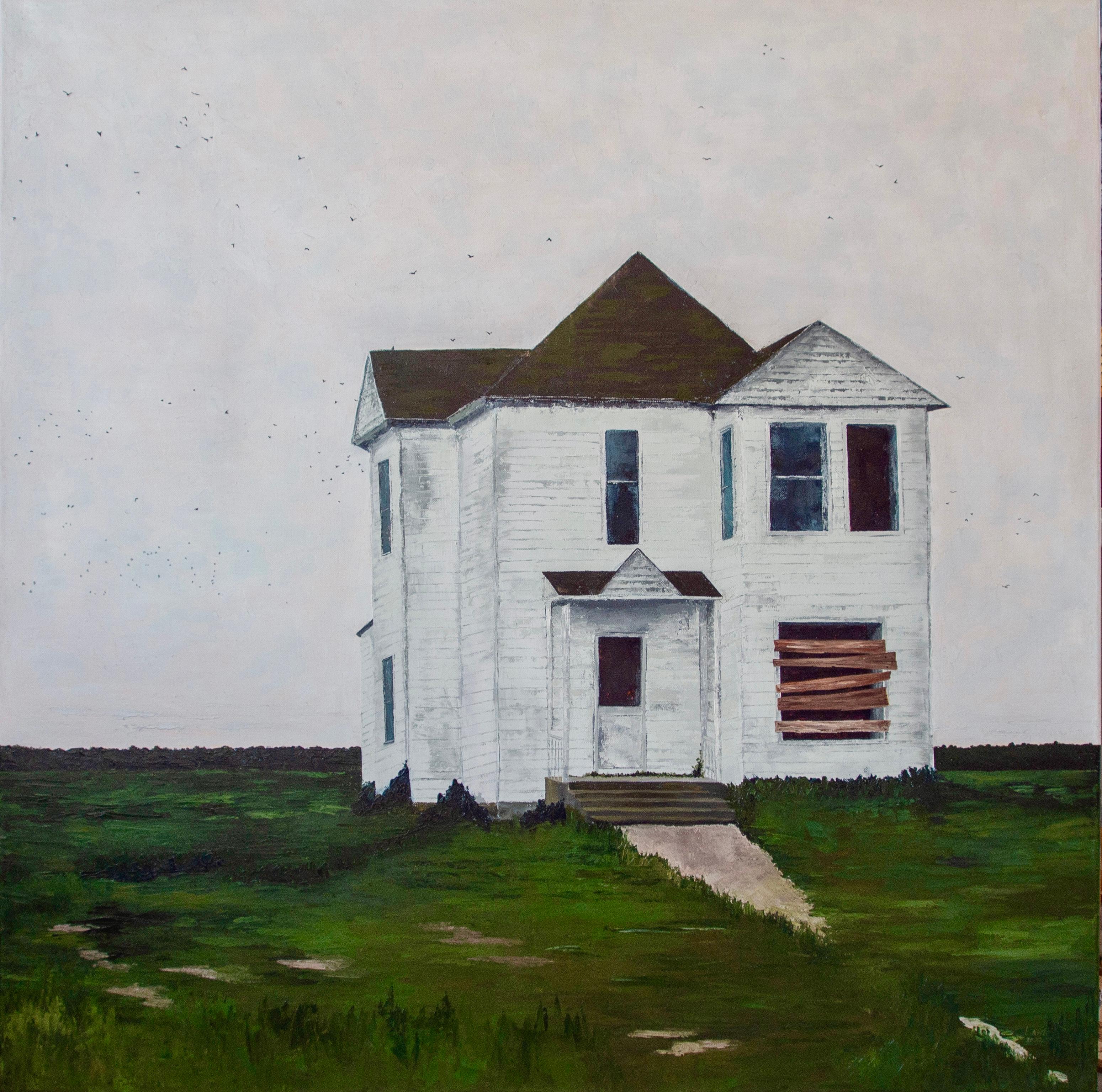 Lana Bergh Landscape Painting – "Timelessness" 100x100cm