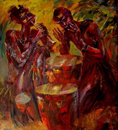 „Black Music“, 174x157cm, Öl auf Leinwand