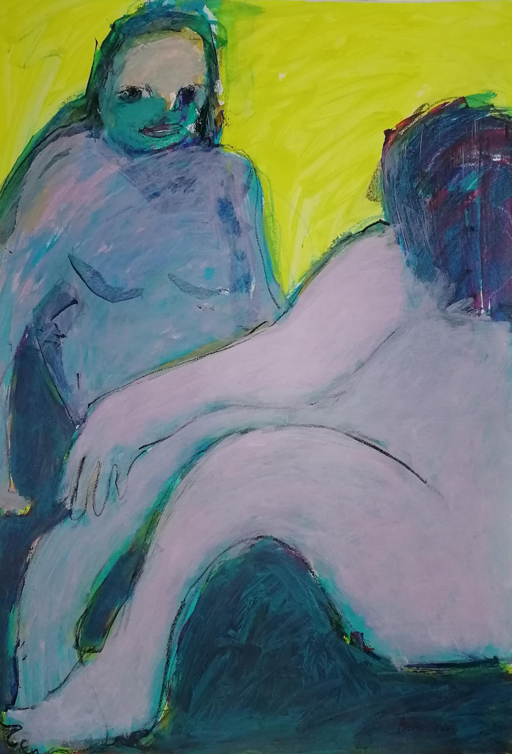 Elena Naushirvanova  Interior Painting - Idle chatter, 2021, 78x54 cm