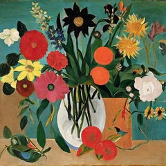 Vase with Flowers, 70x70cm, print on canvas