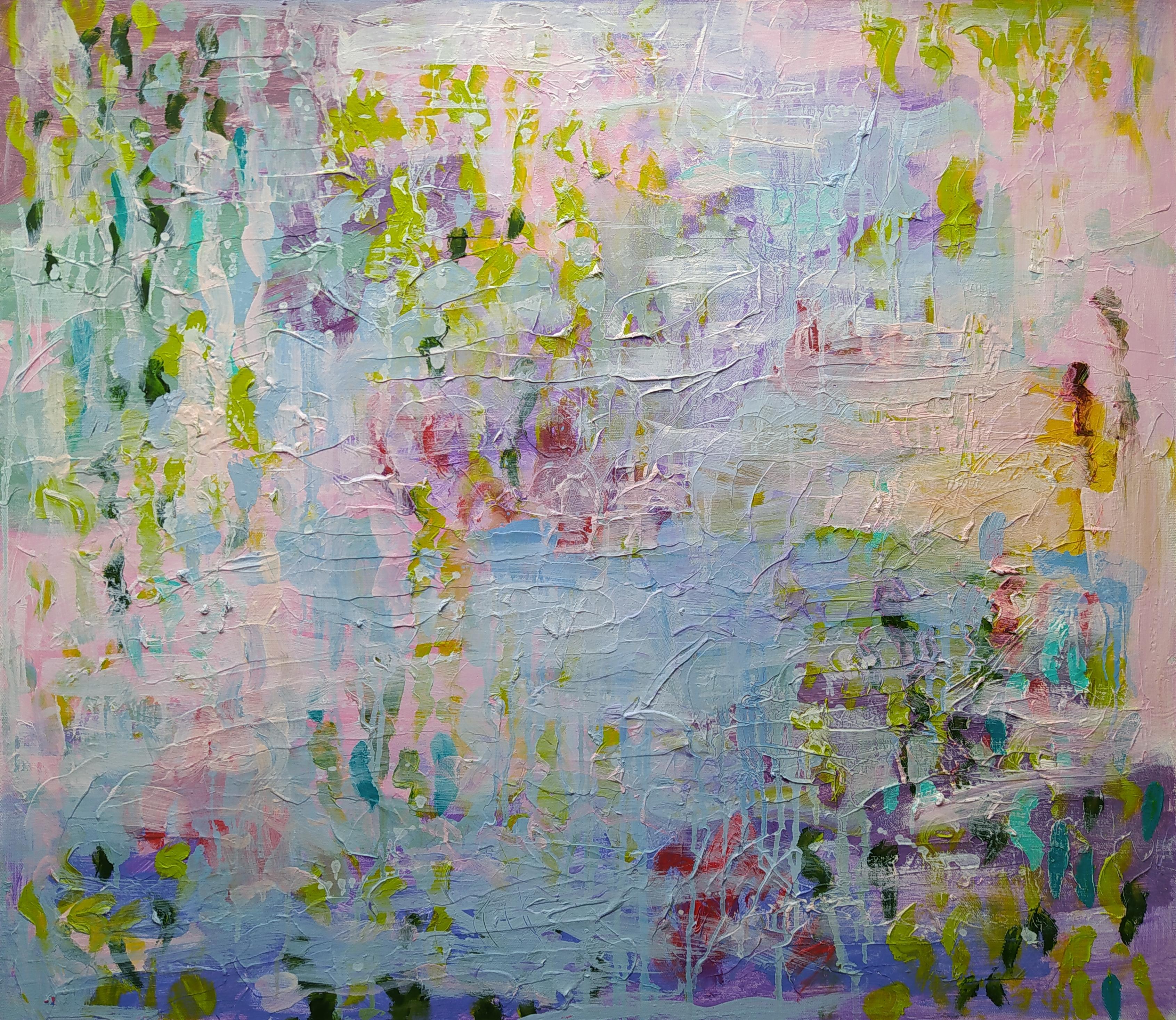 Fleur Abstract Painting - Pond N1, 70x80cm