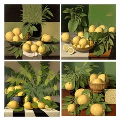 Quadriptych «still life with lemon», 120х120cm, print on canvas