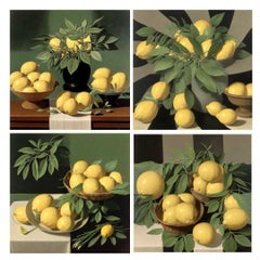 Quadriptych «still life with lemon», 120х120cm, print on canvas
