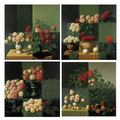 Quadriptych « Still life with roses», 120х120cm, print on canvas