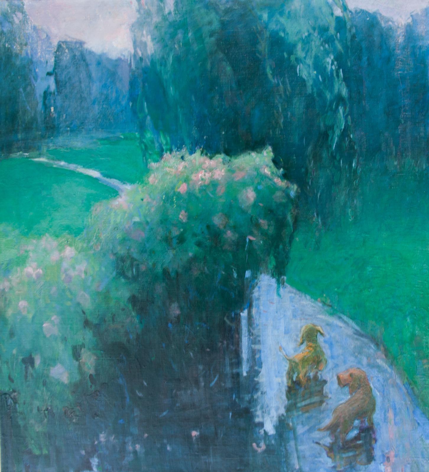 Walk, Canvas, oil, 100x90cm - Painting by Svetlana Remizova