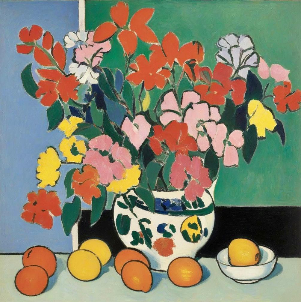 Nina Tsoriti Still-Life Print - Still life , 70x70cm, print on canvas