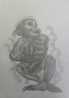From the series "The magic babies", paper, pencil, 30x21 cm
