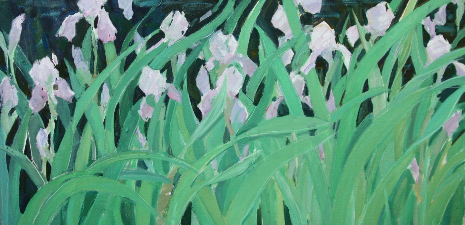 Irises, Canvas, oil, 60x100 cm - Painting by Svetlana Remizova