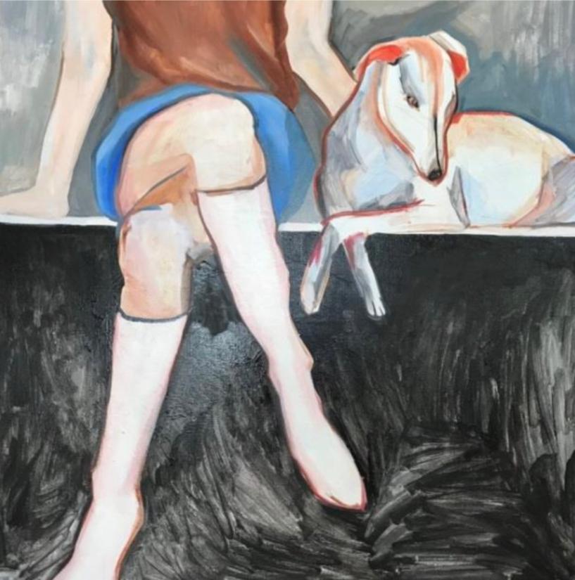 “Closeness” 2020 Oil on canvas 80*80 cm - Painting by Evgenia Sardaeva