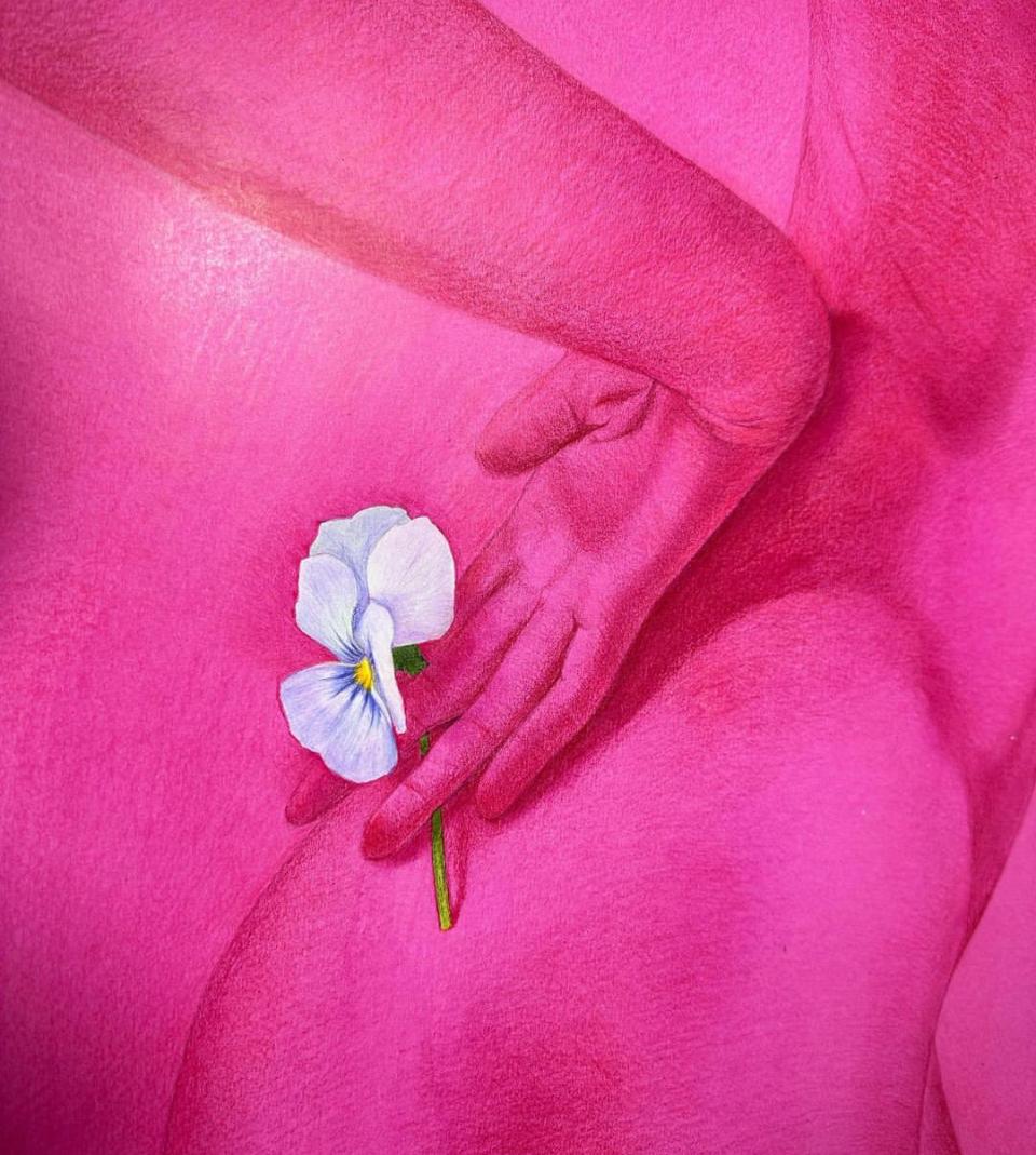 positive sexual objectification, watercolor, paper, 90x60cm

Elena Braushenberg
Hyperrealistic and Botanical Art.
Elena is living in Germany.