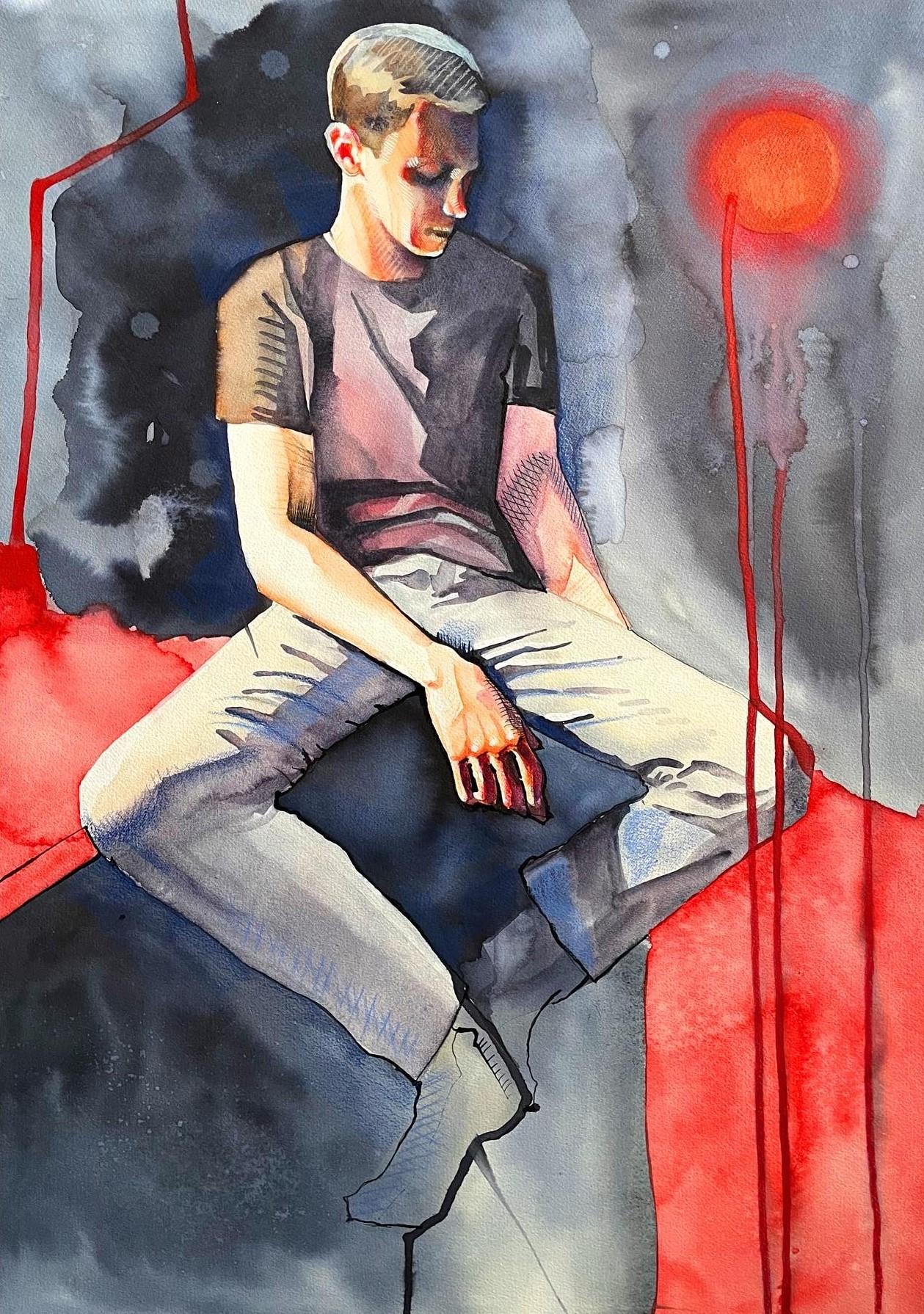 à côté de Marli. Aquarelle, encre, coton. 56 х 76 cm. 2022.