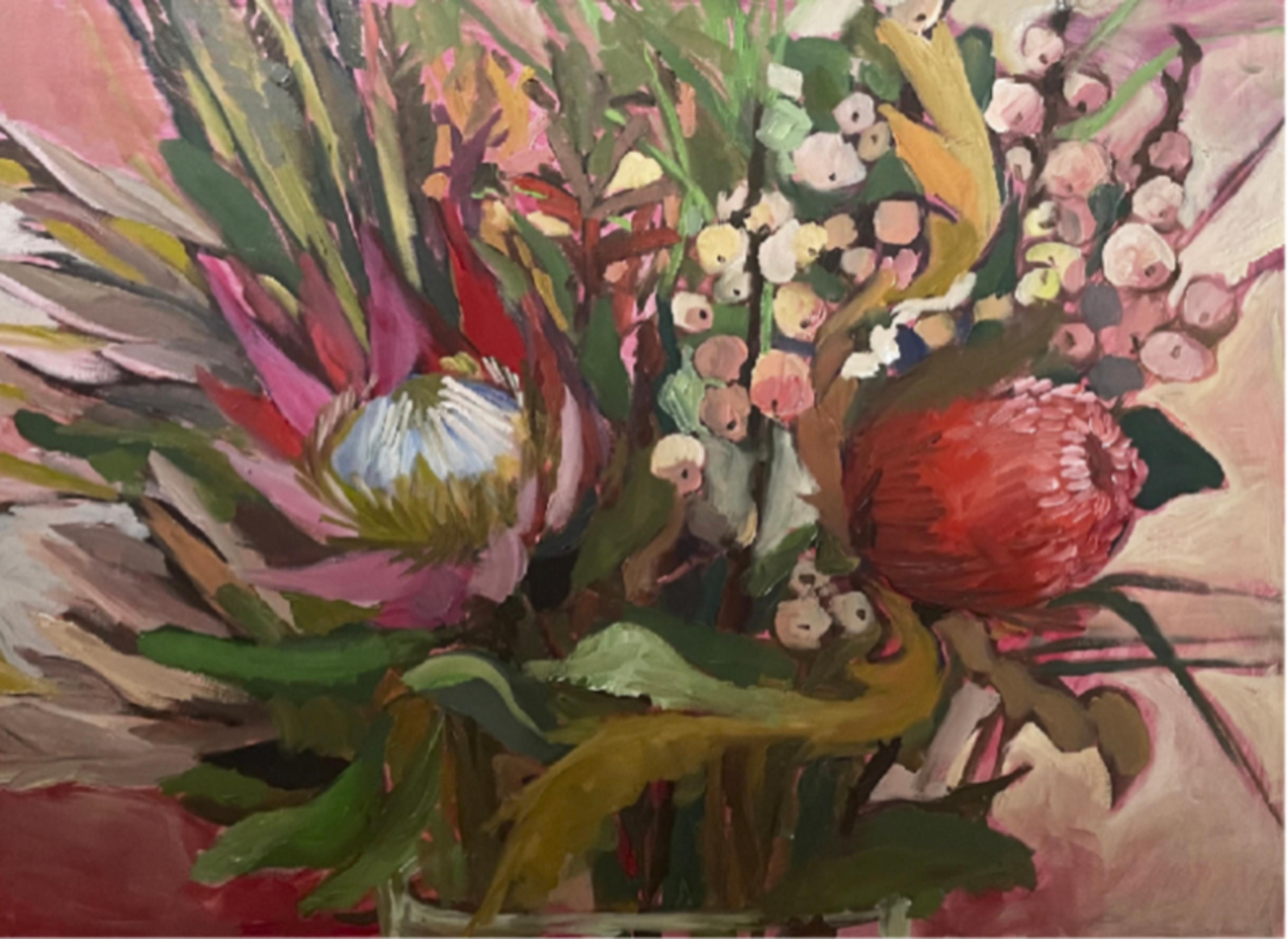 Pink, 60x80cm - Painting by Lera Zimyatova