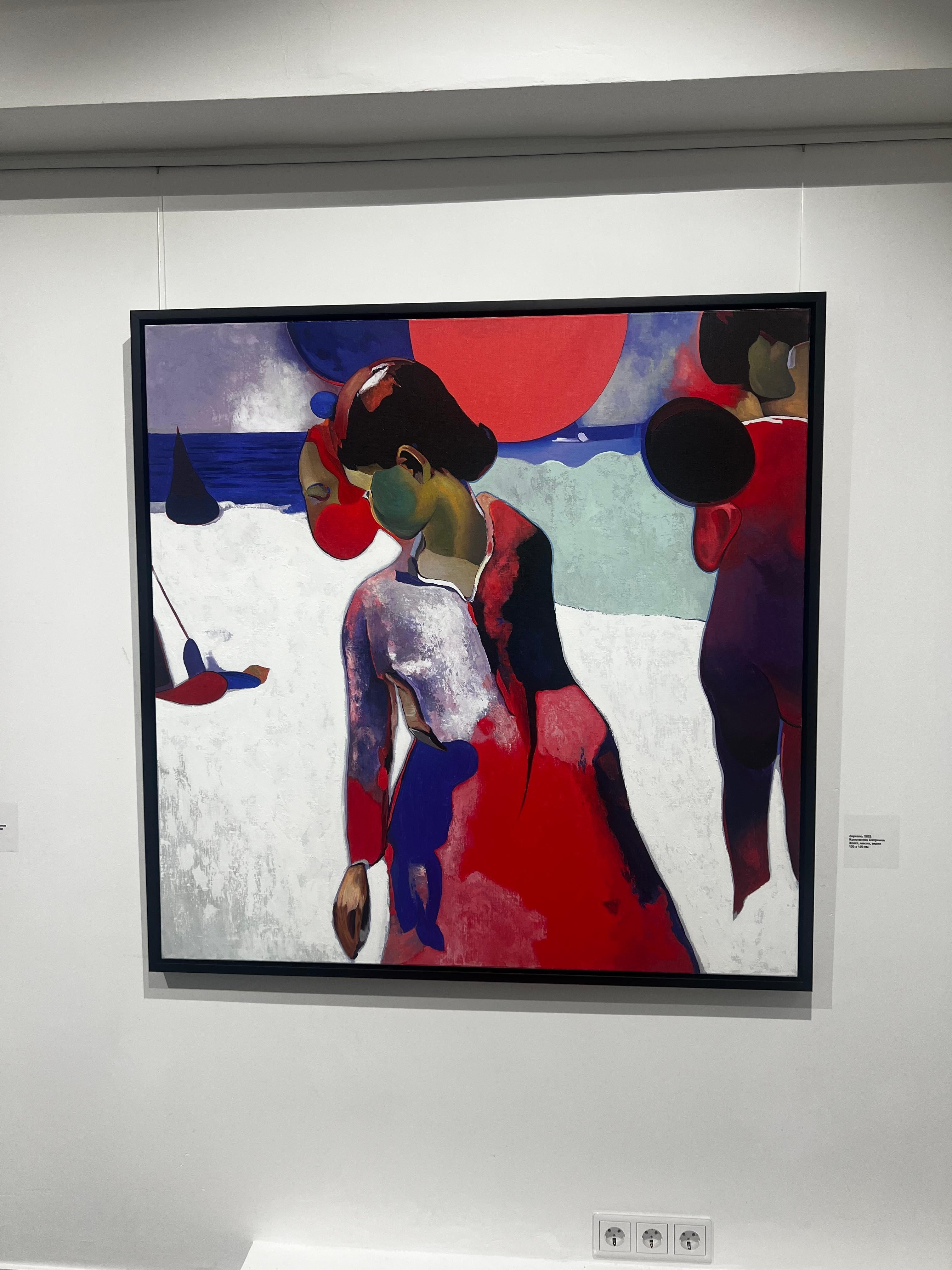 Miroir 120 x 120 cm, huile\toile\acrylique 1