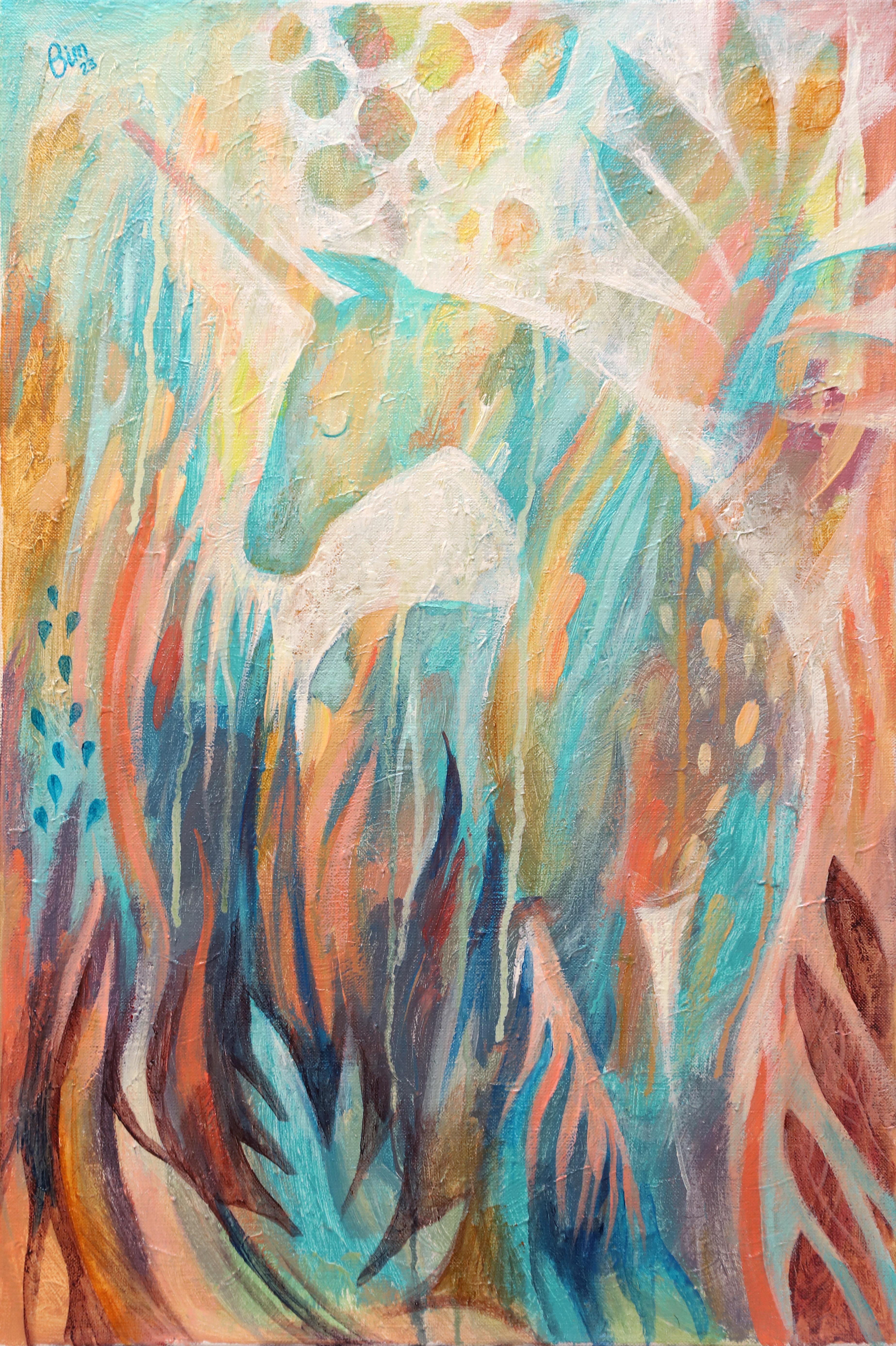 Waking the Unicorn, 60x40cm - Art by Katya Bim