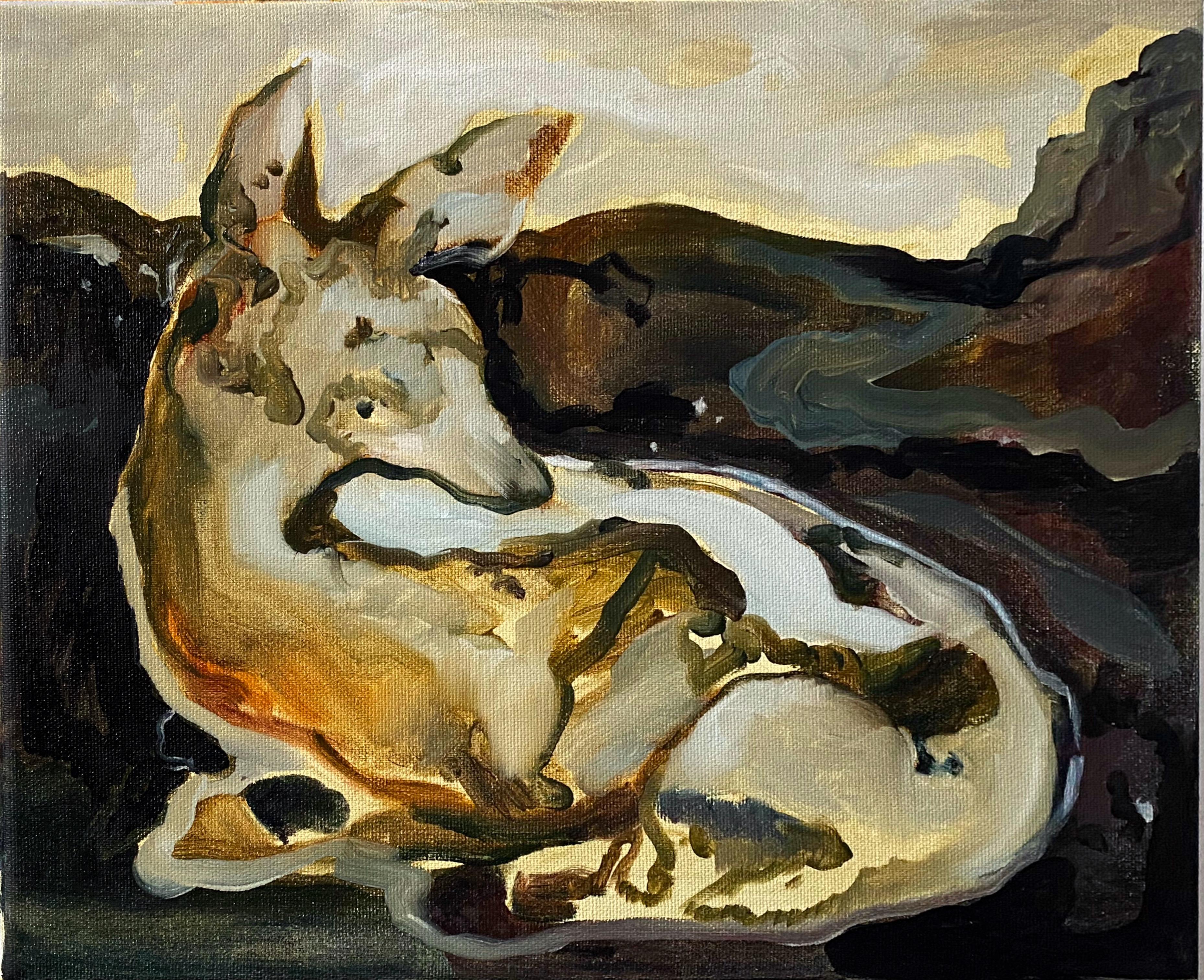 Fawn, 40x50cm - Painting by Ekaterina Nikitina