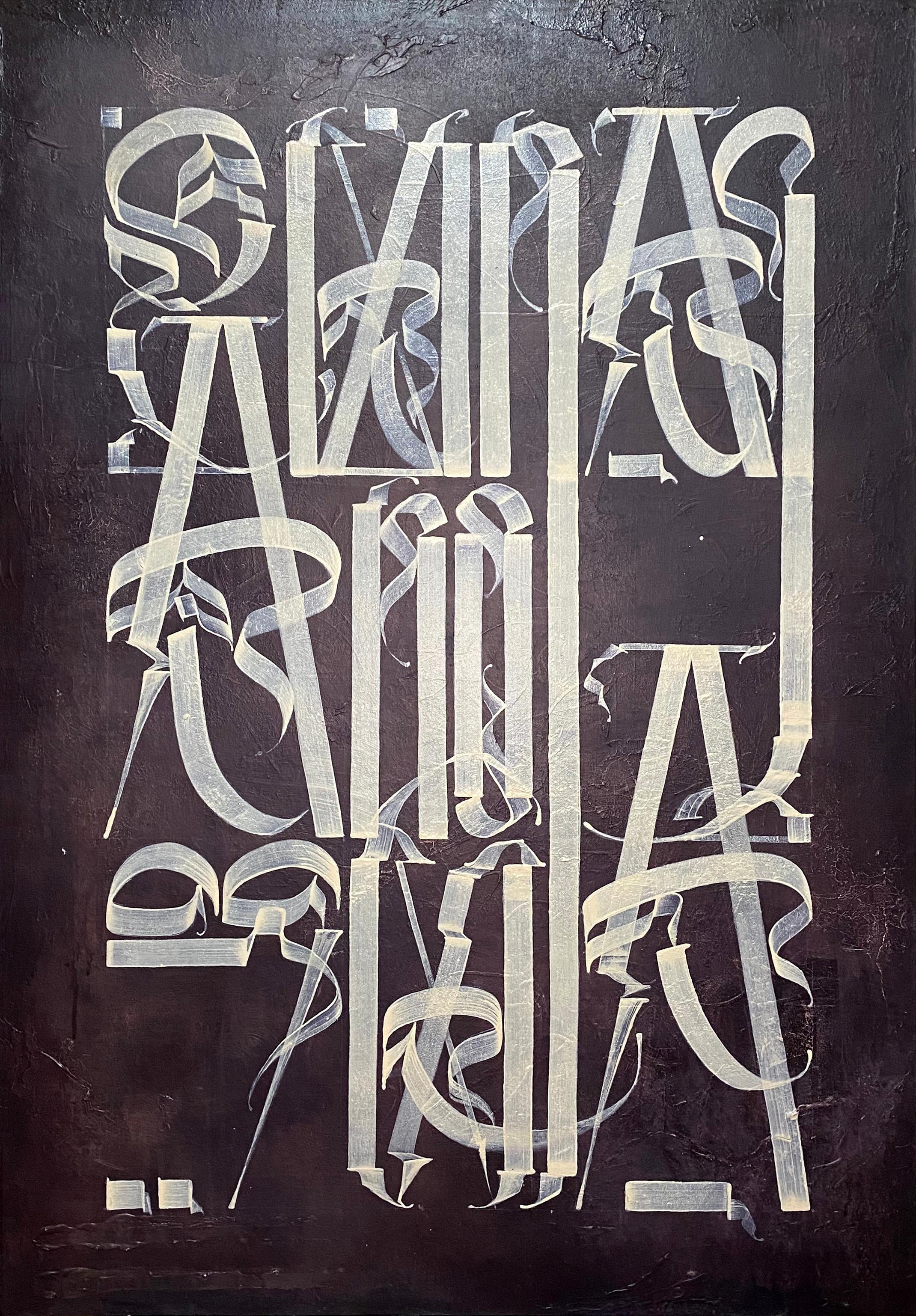 Apophis's Empathy, 100x70cm, acrylic/cardboard(3mm) - Painting by Anton Lebedev