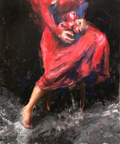 RED ON RED, 120x100cm