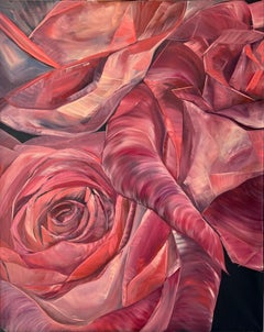 Rote Rosen, 100x80 cm, Rot